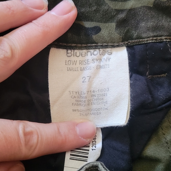 Womens bluenotes size 27 camo jeans - Picture 3 of 4